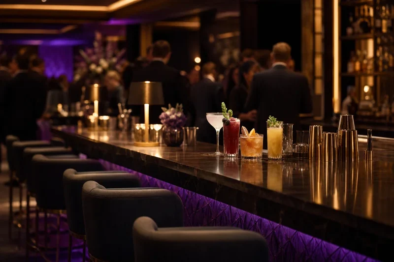 Ogólny wystrój kasyna — bar i strefa chill