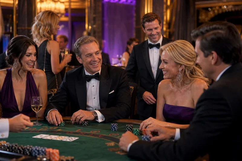 James Bond gala — goście w smokingach
