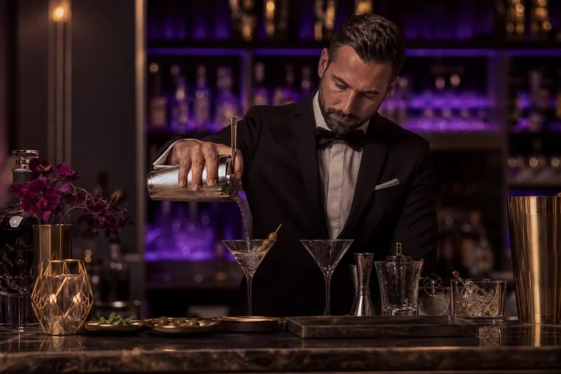 James Bond gala — bar martini