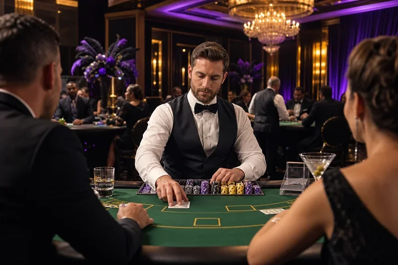 James Bond gala — stoły do gry
