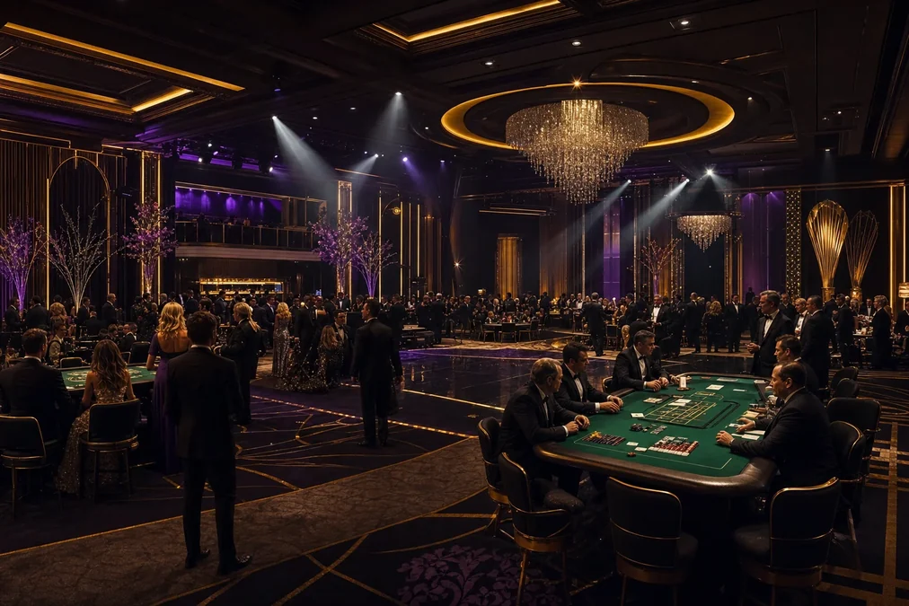 Gala firmowa James Bond — widok sali